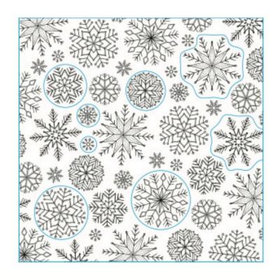 Ranger Simon Hurley Background Stamps - Stitched Snowflakes